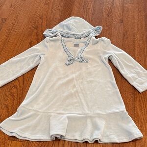 3/$15 Gymboree Light Blue Hooded Swim cover up with Bow Detail